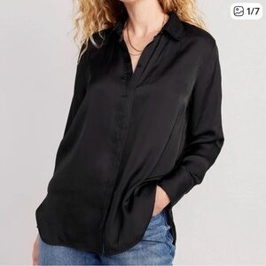 Old Navy silky black shirt NWT